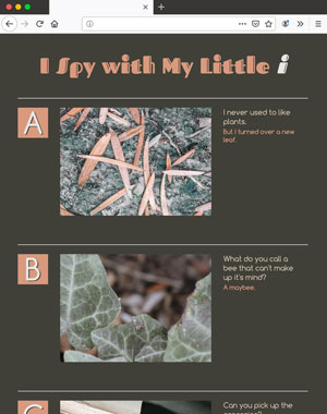 click to view example html pages